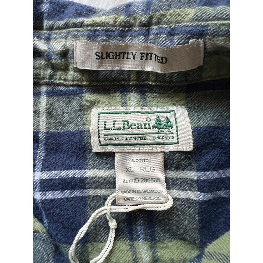 LL Bean Flannel Shirt Mens Tall Medium Slightly Fitted XL Plaid Multicolor Boho - Picture 4 of 8